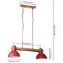 Abgenutzte rote Deckenleuchte 25 W E27 85x28x109 cm von , Lampen - Ref: Foro24-371839, Preis: 60,19 €, Rabatt: %
