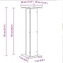 Soporte de plantas 2 pcs Roble Negro 30 x 30 x 95 cm