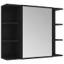 Badezimmer-Spiegelschrank aus schwarzem Sperrholz 80x20,5x64 cm von vidaXL, Badezimmerwaschtische - Ref: Foro24-802607, Preis...