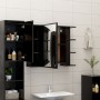 Armario de espejo de baño contrachapada negro 80x20,5x64 cm de vidaXL, Tocadores de baño - Ref: Foro24-802607, Precio: 66,71 ...
