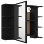Badezimmer-Spiegelschrank aus schwarzem Sperrholz 80x20,5x64 cm von vidaXL, Badezimmerwaschtische - Ref: Foro24-802607, Preis...