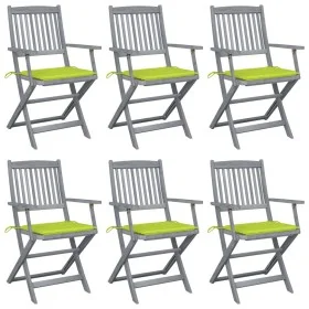 Klappbare Gartenstühle 6 Stück Kissen massives Akazienholz von , Gartenstühle - Ref: Foro24-3065418, Preis: 304,56 €, Rabatt: %