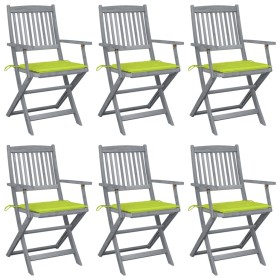 Klappbare Gartenstühle 6 Stück Kissen massives Akazienholz von , Gartenstühle - Ref: Foro24-3065418, Preis: 313,26 €, Rabatt: %