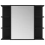 Badezimmer-Spiegelschrank aus schwarzem Sperrholz 80x20,5x64 cm von vidaXL, Badezimmerwaschtische - Ref: Foro24-802607, Preis...