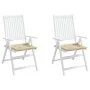 Cojines de silla de jardín 2 uds tela Oxford beige 50x50x3 cm von , Kissen für Stühle und Sofas - Ref: Foro24-47605, Preis: 2...
