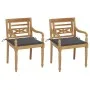 Batavia Stühle 2 Stk. mit massiven Teakholzkissen anthrazitgrau von , Gartenstühle - Ref: Foro24-3062127, Preis: 259,19 €, Ra...