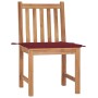 Sillas de jardín 2 unidades madera maciza de teca con cojines by , Garden chairs - Ref: Foro24-3062925, Price: 236,93 €, Disc...