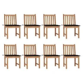Garden chairs 8 units teak wood with cushions by , Garden chairs - Ref: Foro24-3073149, Price: 899,68 €, Discount: %