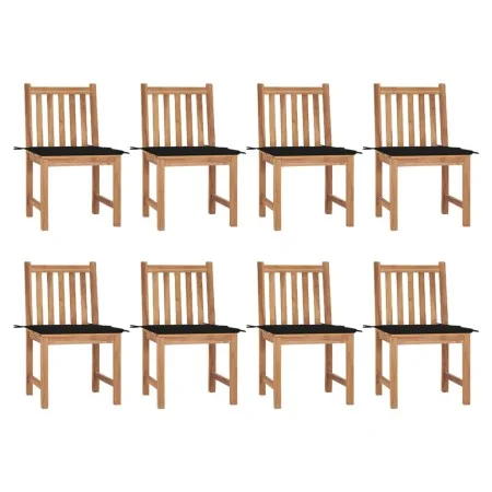 Gartenstühle 8 Einheiten Teakholz mit Kissen von , Gartenstühle - Ref: Foro24-3073149, Preis: 918,92 €, Rabatt: %