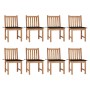 Gartenstühle 8 Einheiten Teakholz mit Kissen von , Gartenstühle - Ref: Foro24-3073149, Preis: 995,42 €, Rabatt: %