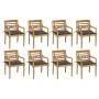 Batavia Stühle 8 Einheiten aus massivem Teakholz mit Kissen von , Gartenstühle - Ref: Foro24-3073357, Preis: 1,00 €, Rabatt: %
