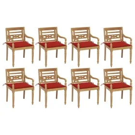 Batavia Stühle 8 Einheiten aus massivem Teakholz mit Kissen von , Gartenstühle - Ref: Foro24-3073355, Preis: 1,00 €, Rabatt: %