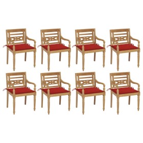 Batavia Stühle 8 Einheiten aus massivem Teakholz mit Kissen von , Gartenstühle - Ref: Foro24-3073355, Preis: 1,00 €, Rabatt: %