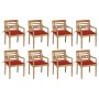 Batavia Stühle 8 Einheiten aus massivem Teakholz mit Kissen von , Gartenstühle - Ref: Foro24-3073355, Preis: 1,00 €, Rabatt: %