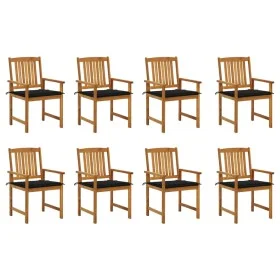 Sillas de jardín con cojines 8 uds madera maciza de acacia de , Sillas de jardín - Ref: Foro24-3078173, Precio: 625,72 €, Des...