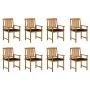 Garden chairs with cushions 8 pcs solid acacia wood by , Garden chairs - Ref: Foro24-3078173, Price: 625,72 €, Discount: %