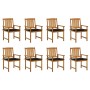 Gartenstühle mit Kissen 8 Stk. massives Akazienholz von , Gartenstühle - Ref: Foro24-3078173, Preis: 653,39 €, Rabatt: %