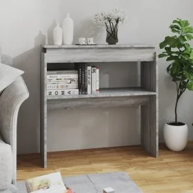 Gray Sonoma plywood console table 80x30x80 cm by , Side tables - Ref: Foro24-815217, Price: 44,38 €, Discount: %