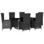 7-piece garden dining set with black synthetic rattan cushions by , Garden sets - Ref: Foro24-3213530, Price: 1,00 €, Discoun...