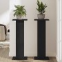 Soporte de plantas 2 pcs Roble negro 30 x 30 x 80 cm