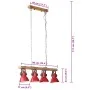 Lámpara de techo rojo desgastado 25 W E27 90x24x111 cm by , Lamps - Ref: Foro24-371837, Price: 93,41 €, Discount: %