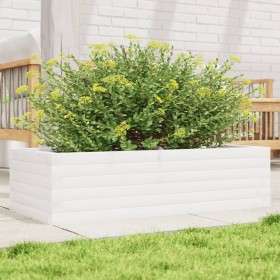 Solid white pine wood planter 90x40x23 cm by , Pots and planters - Ref: Foro24-847224, Price: 80,24 €, Discount: %