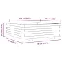 Jardinera de madera maciza de pino blanca 80x80x26,5 cm de , Maceteros y jardineras - Ref: Foro24-847309, Precio: 100,10 €, D...