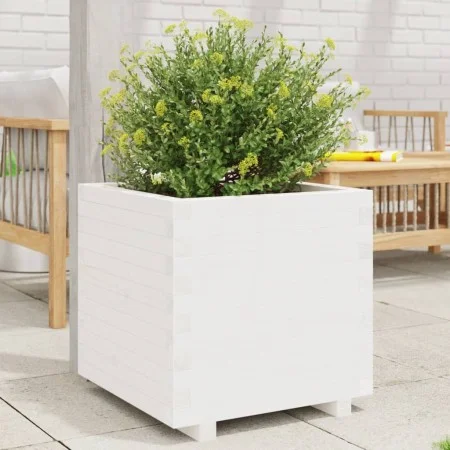 Pflanzgefäß aus massivem Weißkiefernholz, 50 x 50 x 49,5 cm von , Töpfe und Pflanzgefäße - Ref: Foro24-847354, Preis: 95,18 €...