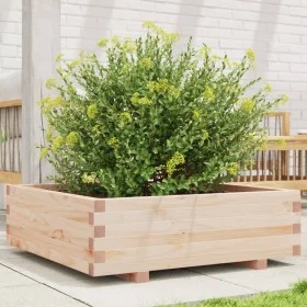 Jardinera de madera maciza de pino 80x80x26,5 cm by , Pots and planters - Ref: Foro24-847308, Price: 75,60 €, Discount: %