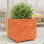 Jardinera madera maciza de pino marrón cera 50x50x49,5 cm by , Pots and planters - Ref: Foro24-847355, Price: 95,18 €, Discou...