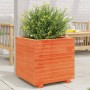 Jardinera madera maciza de pino marrón cera 50x50x49,5 cm by , Pots and planters - Ref: Foro24-847355, Price: 106,83 €, Disco...