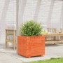 Jardinera madera maciza de pino marrón cera 50x50x49,5 cm by , Pots and planters - Ref: Foro24-847355, Price: 106,83 €, Disco...