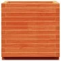 Jardinera madera maciza de pino marrón cera 50x50x49,5 cm by , Pots and planters - Ref: Foro24-847355, Price: 95,18 €, Discou...