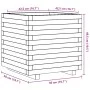 Jardinera madera maciza de pino marrón cera 50x50x49,5 cm by , Pots and planters - Ref: Foro24-847355, Price: 95,18 €, Discou...