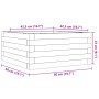 Jardinera de madera maciza Douglas 50x50x23 cm von , Töpfe und Pflanzgefäße - Ref: Foro24-847186, Preis: 57,12 €, Rabatt: %