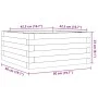 Jardinera de madera maciza Douglas 50x50x23 cm by , Pots and planters - Ref: Foro24-847186, Price: 56,25 €, Discount: %