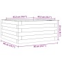 Jardinera de madera maciza de pino blanco 50x50x23 cm von , Töpfe und Pflanzgefäße - Ref: Foro24-847184, Preis: 64,28 €, Raba...