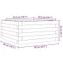 Jardinera de madera maciza de pino blanco 50x50x23 cm de , Maceteros y jardineras - Ref: Foro24-847184, Precio: 63,43 €, Desc...