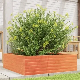Jardinera de madera maciza pino marrón cera 80x80x23 cm by , Pots and planters - Ref: Foro24-847200, Price: 76,80 €, Discount: %
