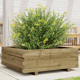Jardinera de madera de pino impregnada 70x70x26,5 cm by , Pots and planters - Ref: Foro24-847307, Price: 80,30 €, Discount: %