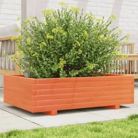 Massive Holzblumenkasten aus braun gewachster Kiefer 90x60x26,5 cm. von , Töpfe und Pflanzgefäße - Ref: Foro24-847345, Preis:...