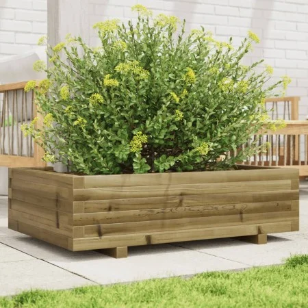 Jardinera de madera de pino impregnada 90x60x26,5 cm by , Pots and planters - Ref: Foro24-847347, Price: 87,28 €, Discount: %