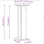 Soporte de plantas 2 pcs Roble negro 30 x 30 x 80 cm