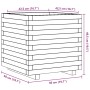 Massive Holzblumenkasten aus Kiefer 50x50x49,5 cm von , Töpfe und Pflanzgefäße - Ref: Foro24-847353, Preis: 89,87 €, Rabatt: %