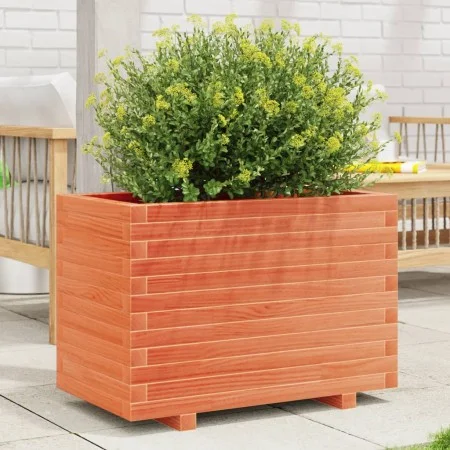 Jardinera madera maciza de pino marrón cera 70x40x49,5 cm by , Pots and planters - Ref: Foro24-847370, Price: 140,26 €, Disco...
