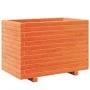 Jardinera madera maciza de pino marrón cera 70x40x49,5 cm by , Pots and planters - Ref: Foro24-847370, Price: 140,26 €, Disco...