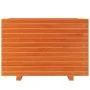 Jardinera madera maciza de pino marrón cera 70x40x49,5 cm by , Pots and planters - Ref: Foro24-847370, Price: 140,26 €, Disco...