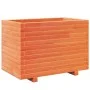 Jardinera madera maciza de pino marrón cera 70x40x49,5 cm by , Pots and planters - Ref: Foro24-847370, Price: 140,26 €, Disco...