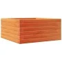 Jardinera de madera maciza de pino marrón cera 50x50x23 cm de , Maceteros y jardineras - Ref: Foro24-847185, Precio: 63,43 €,...
