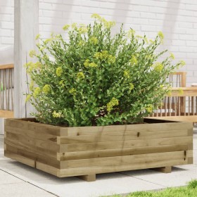 Impregnated pine wood planter 80x80x26.5 cm by , Pots and planters - Ref: Foro24-847312, Price: 91,38 €, Discount: %